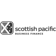 Lenvi customer Scottish pacific business finance logo black and white