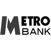 Lenvi customer Metro Bank logo black and white