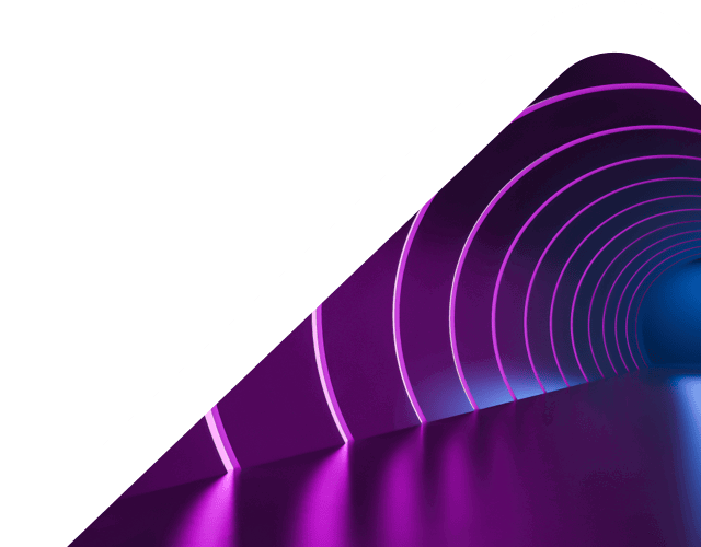 Lenvi banner image abstract purple and blue corridor