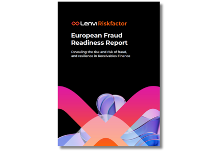 Lenvi Riskfactor 'European Fraud Readiness Report' cover, revealing fraud and resilience in receivables finance.