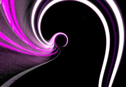 Lenvi banner image purple and white swirl on black background