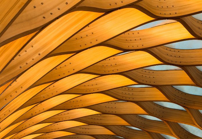 Abstract woven wooden structure, symbolising Lenvi winning the Help To Buy equity loan administration contract