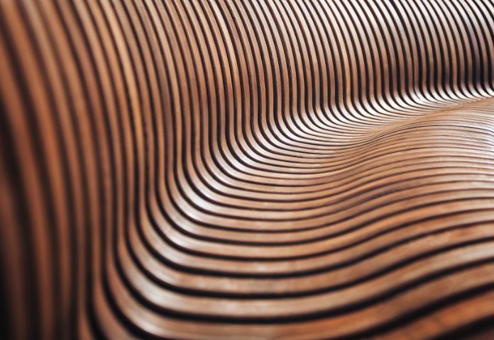 Lenvi abstract image of a wooden ribbed structure